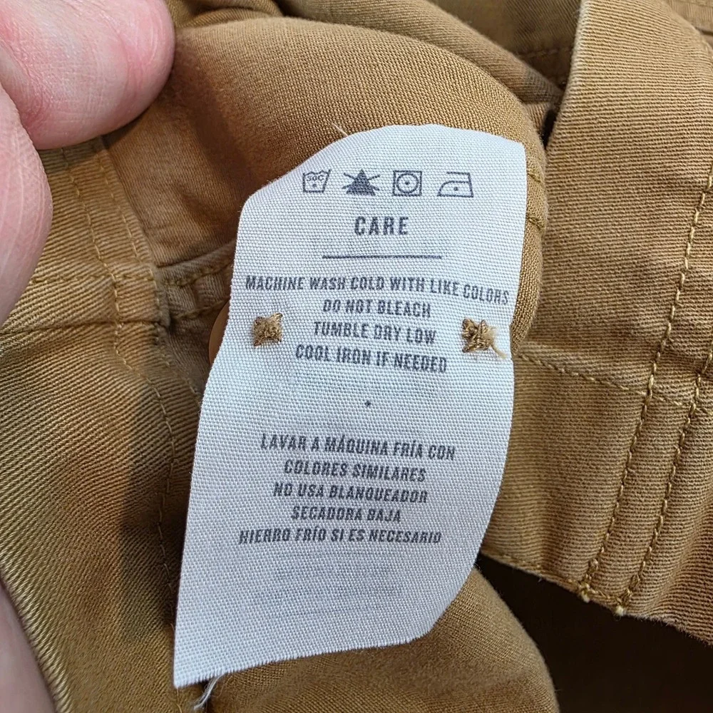 United By Blue Impact Collection Tan Button Down Shirt Jacket Organic Workwear L